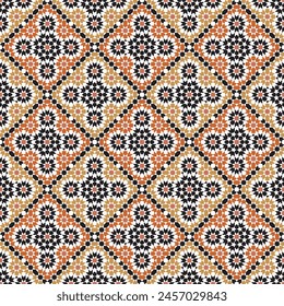 Seamless arabic geometric ornament based on traditional arabic art. Muslim mosaic. 
