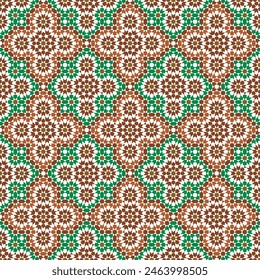 Seamless arabic geometric ornament based on traditional arabic art. Muslim mosaic. 