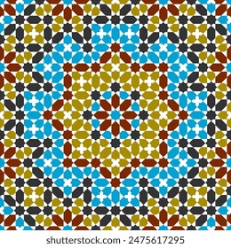 Nahtloses arabisches geometrisches Ornament basierend auf traditioneller arabischer Kunst. Arabische Fliesen. 