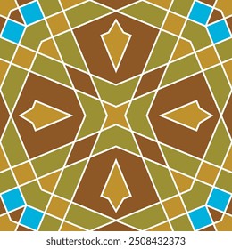 Seamless arabic geometric ornament based on traditional arabic art. Arabian tile. 