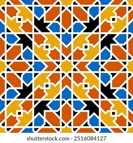 Nahtloses arabisches geometrisches Ornament basierend auf traditioneller arabischer Kunst. 