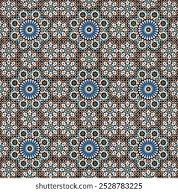 Seamless arabic geometric ornament based on traditional arabic art. Arabian tile. 