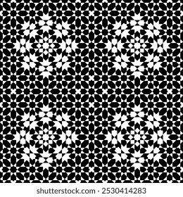 Seamless arabic geometric ornament based on traditional arabic art. Arabian tile. 