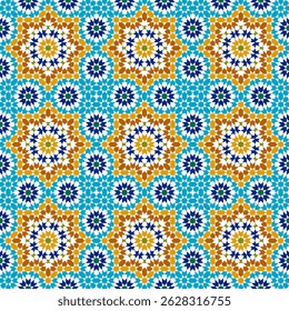 Nahtloses arabisches geometrisches Ornament basierend auf traditioneller arabischer Kunst. Arabische Fliese. 