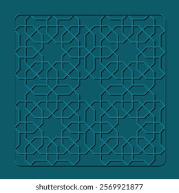 Seamless Arabic geometric Pattern based on traditional Arabic art.