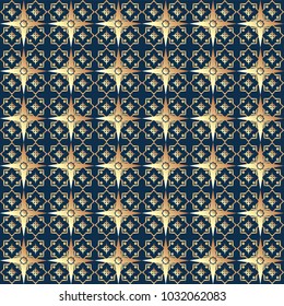 Seamless arabic geometric pattern, east ornament, indian ornament, persian motif, 3D pattern. Endless texture can be used for wallpaper, pattern fills, web page background. islamic pattern