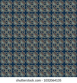 Seamless arabic geometric pattern, east ornament, indian ornament, persian motif, 3D pattern. Endless texture can be used for wallpaper, pattern fills, web page background. islamic pattern
