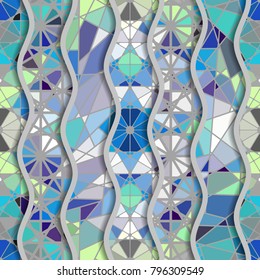 Seamless arabic geometric pattern in patchwork style. Vector traditional muslim background.