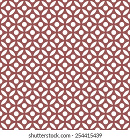 Seamless arabic marsala color round pattern vector