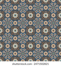 Seamless arabic ornament based on traditional arabic art. Geometric mosaic.	
