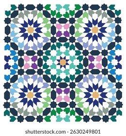 Seamless arabic ornament based on traditional arabic art Geometric mosaic