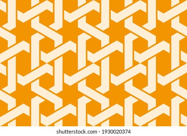 Ornamento arábigo sin foco con patrón enredado, tracería oriental, vector