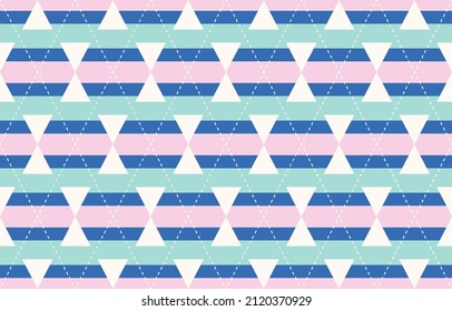 Seamless Argyle Check Plaid Pattern Diamond. Pink Blue Green And White Color Geometric 