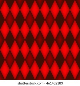 Seamless argyle pattern with 3d effect / diamond shaped background
