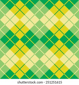 Seamless argyle pattern in analogous colors.