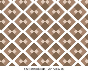 Seamless argyle pattern. Dark brown argyle pattern and soft p with lines on the edge. Seamless geometric pattern for clothing, wrapping paper, backgrounds, gift cards, sweaters