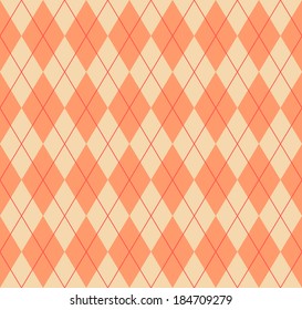 Seamless argyle pattern. Diamond shapes background. Vector illustration.