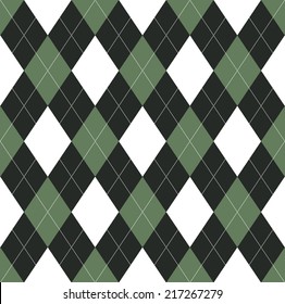 Seamless argyle pattern. Diamond shapes background.