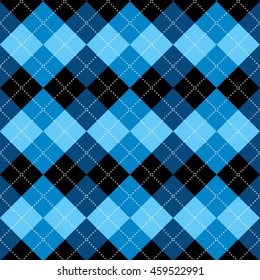 Seamless argyle pattern. Diamond shapes background. Vector