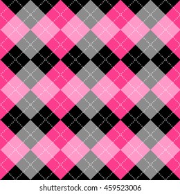 Seamless argyle pattern. Diamond shapes background. Vector