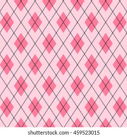 Seamless argyle pattern. Diamond shapes background. Vector