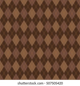 Seamless argyle pattern. Diamond shapes background. Vector illustration