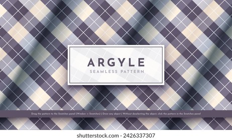 Seamless Argyle Pattern. Traditional Scottish Texture. Fashionable Fabric. Textile Background. Vector eps 10