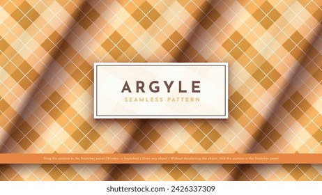 Seamless Argyle Pattern. Traditional Scottish Texture. Fashionable Fabric. Textile Background. Vector eps 10