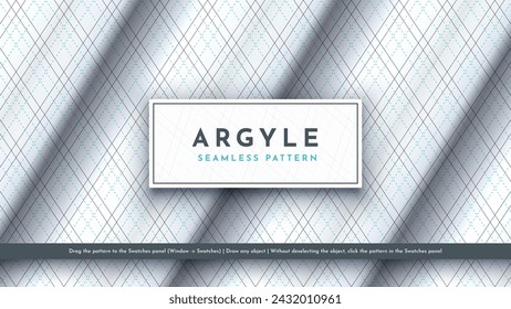 Patrón Argyle sin costuras. Textura escocesa tradicional. Tela de moda. Fondo textil. Vector eps 10