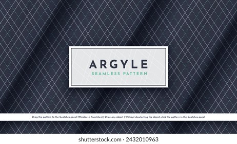 Seamless Argyle Pattern. Traditional Scottish Texture. Fashionable Fabric. Textile Background. Vector eps 10