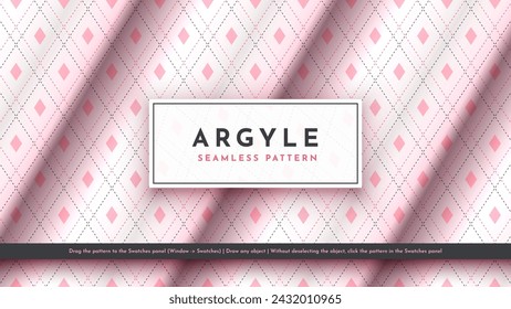 Seamless Argyle Pattern. Traditional Scottish Texture. Fashionable Fabric. Textile Background. Vector eps 10