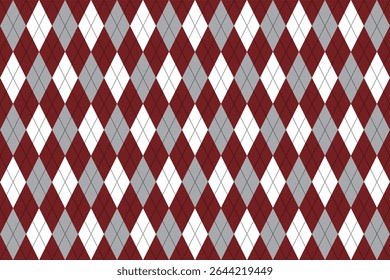 Padrão de Argyle sem costura vinho cinza branco preto