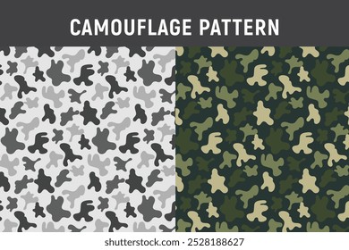 Seamless Army Camouflage pattern set for Textiles