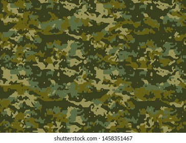 Seamless Army Camouflage Pattern Vector. Military Camo Skin for Decor and Textile. Army masking design for hunting textile fabric printing and wallpaper.