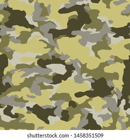 Seamless Army Camouflage Pattern Vector. Military Camo Skin for Decor and Textile. Army masking design for hunting textile fabric printing and wallpaper.
