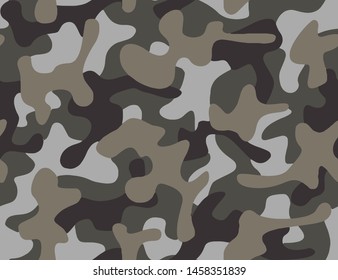 Seamless Army Camouflage Pattern Vector. Military Camo Skin for Decor and Textile. Army masking design for hunting textile fabric printing and wallpaper.