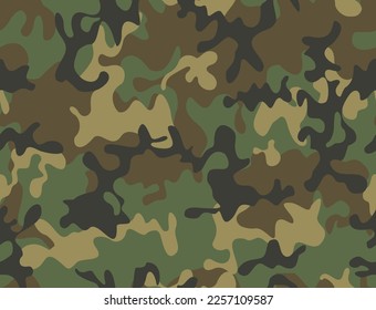 
Seamless army vector camouflage pattern, classic background. Disguise