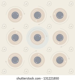Seamless arrow circles background