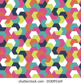 Seamless arrow geometric pattern. Seamless abstract triangle geometrical background. Infinity geometric pattern. Vector illustration.