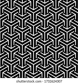 textura geométrica de ilusión hexagonal sin costura.