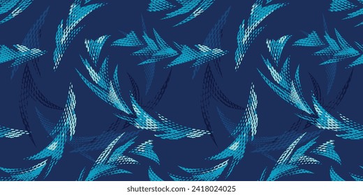 Seamless Arrows grunge pattern for textile, sport clothes, wrapping paper. Urban style background with textured geometric elements. Grunge wallpaper