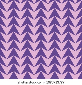 Seamless arrows pattern. Repeated arrowhead shapes background. Forest tracery motif. Trees and arrow oppositely directed. Digital paper for textile print. Vector art. Illustration coral, pink colors