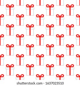 Seamless art background with gift boxes pattern