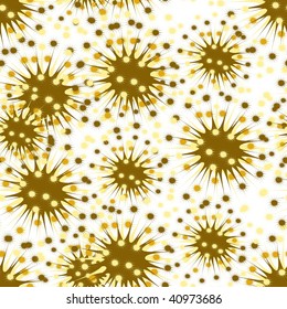 Seamless art dandelion yellow pattern