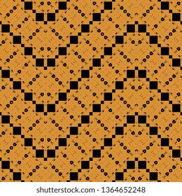Seamless art deco abstract Texture for certificate or diploma, currency and money design. Single-leaf woodcut and printmaking golden