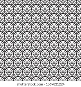 Seamless Art Deco decorative scallop pattern background