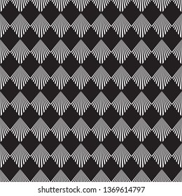 Seamless Art Deco fan pattern background
