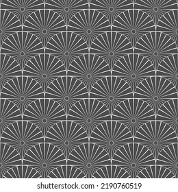 Seamless art deco fan pattern. Modern geometric background. Vector illustration.
