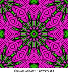 Seamless art deco floral pattern with modern style ornament on color background. For wallpaper, cover book, fabric, scrapbooks