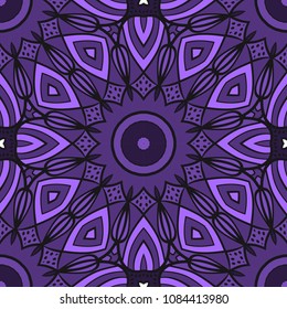 Seamless art deco floral pattern with modern style ornament on color background. For wallpaper, cover book, fabric, scrapbooks